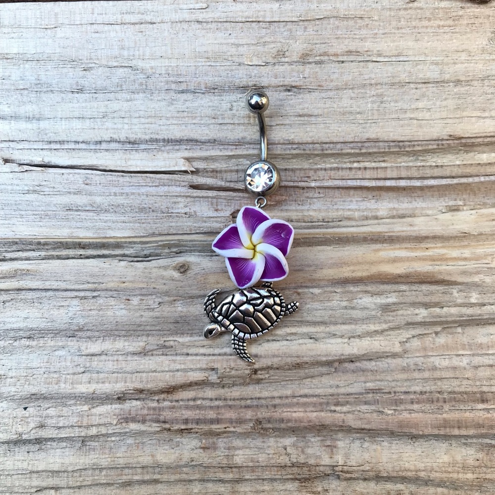 Hawaiian Turtle Belly‎ Button Ring